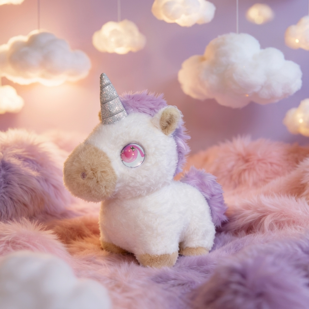 MOBUDDY Yuni Iridescent Unicorn  AI Companion Plush Toy