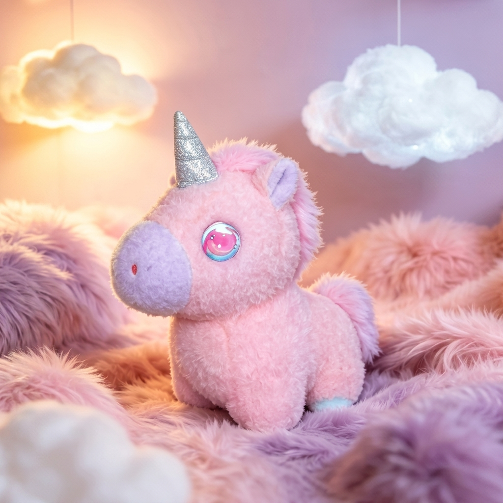 MOBUDDY Yuni Iridescent Unicorn  AI Companion Plush Toy