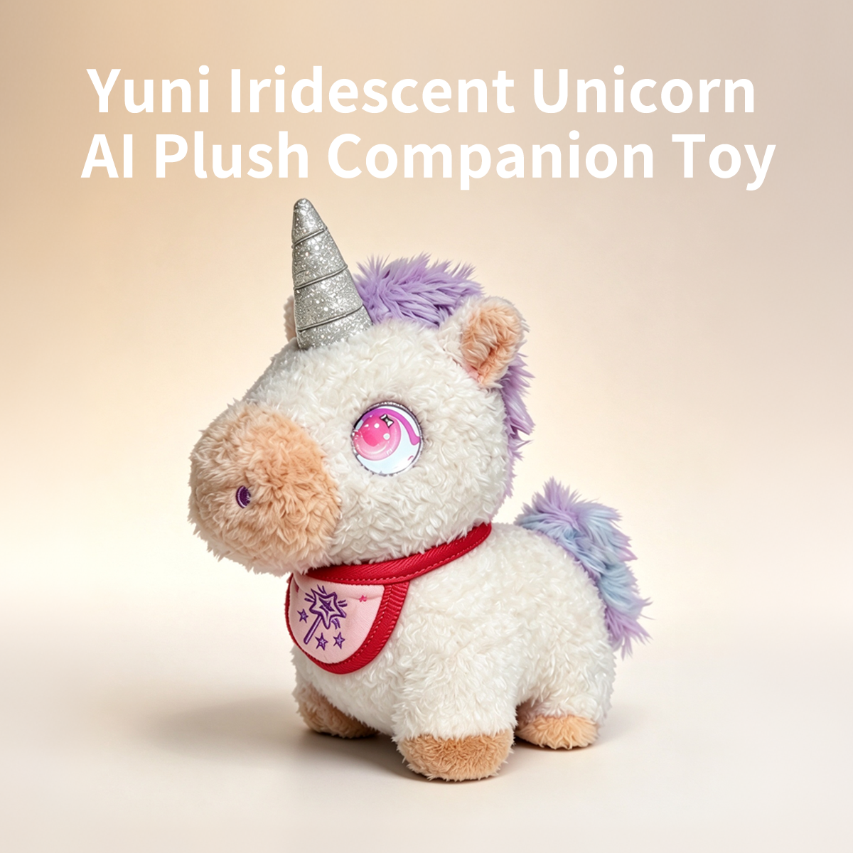 MOBUDDY Yuni Iridescent Unicorn  AI Companion Plush Toy