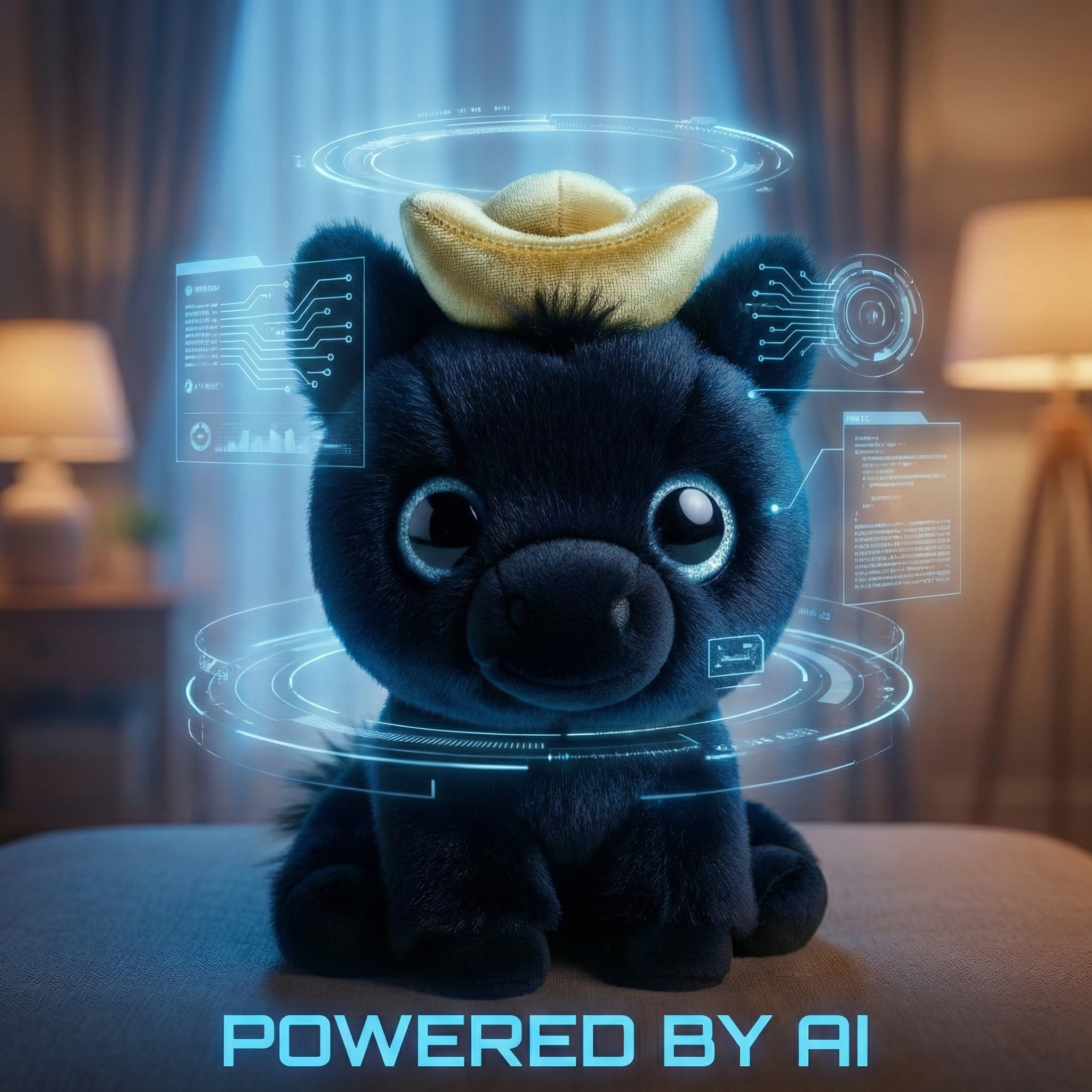 mobuddy Intelligent AI Plushie Toy The Black Horse