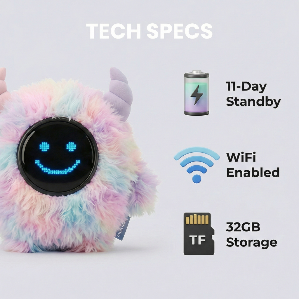 mobuddy Intelligent AI Alarm Clock with plush