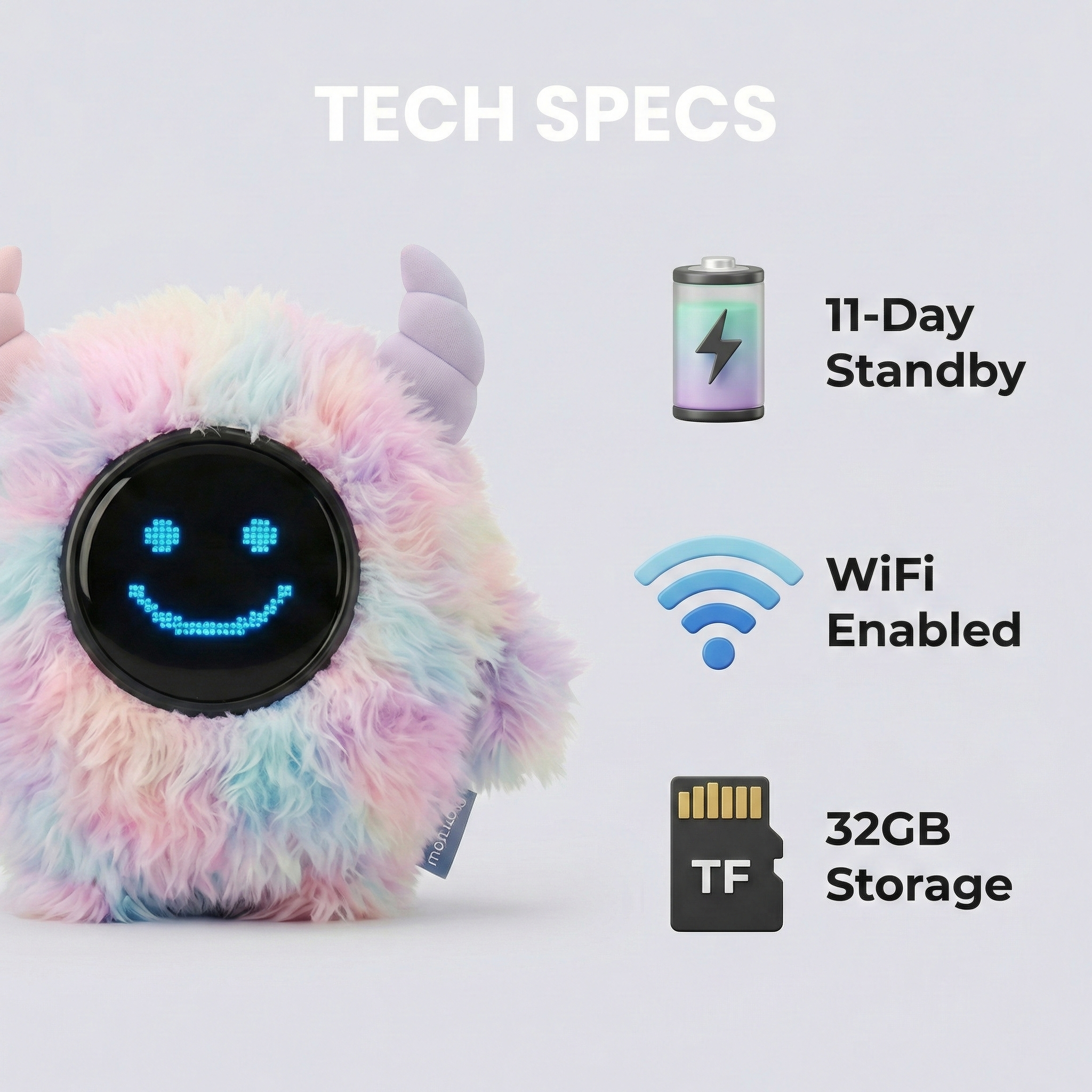mobuddy Intelligent AI Alarm Clock with plush
